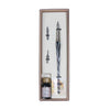 Bortoletti Entwined Murano Glass Dipping Pen Set with vibrant, handcrafted glass pens featuring intricate design and colorful glass details.