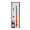 Bortoletti entwined Murano glass dipping pen set with elegant, colorful glass pens featuring intricate design details.