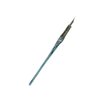 Bortoletti glass dipping pen with a sleek silver finish, designed for calligraphy and artistic writing.