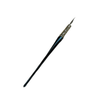 Bortoletti twisted glass dipping pen with amber-colored glass, showcasing its elegant, handcrafted design for calligraphy or art.