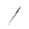 Bortoletti glass dipping pen with twisted amber glass design, ideal for calligraphy and artistic writing.