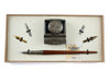 Bortoletti Tiziano writing set with elegant inkwell, featuring classic design and detailed craftsmanship for vintage-inspired writing.