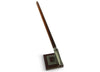 Bortoletti pen rest with square Sapele wood base, elegant and functional desk accessory for holding pens and writing tools.