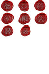 Bortoletti Gothic letter pewter wax seal with intricate Gothic design for sealing documents and decorative purposes.