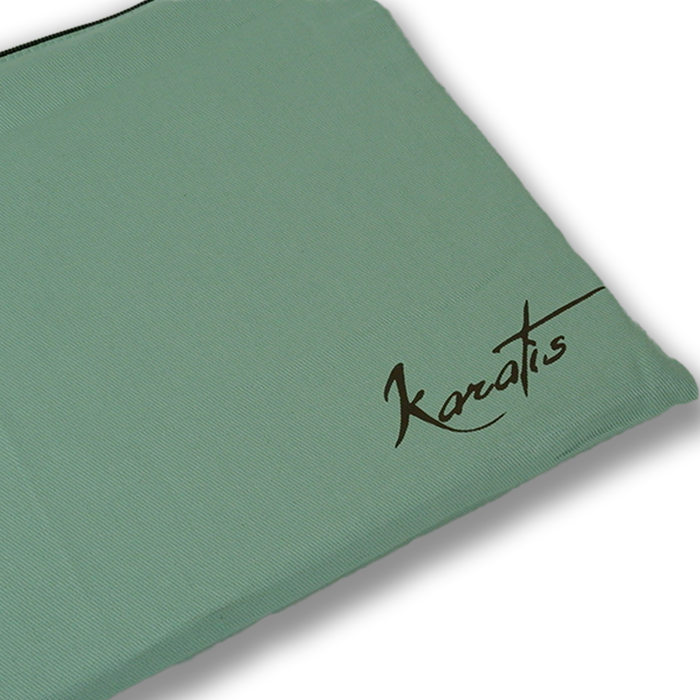 Karatis B5 size notebook with golden brown cover, Tomoe River paper, featuring a sleek design and high-quality paper inside.