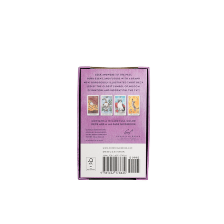 Set of Cat Tarot brand tarot cards featuring cat-themed illustrations on each card, perfect for divination and tarot reading.