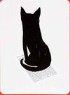 Set of Le Chat Noir note cards and envelopes by Catffirmations featuring black cat artwork on elegant stationery.