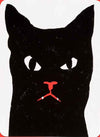 Set of Le Chat Noir note cards and envelopes by Catffirmations, featuring elegant black cat illustrations on high-quality paper.