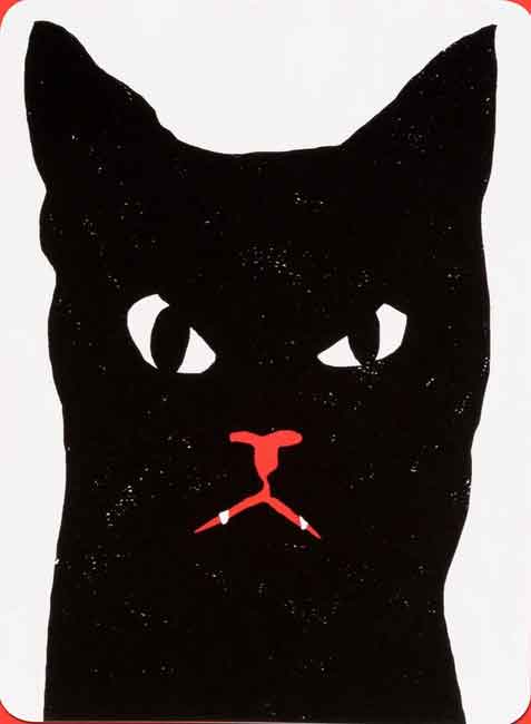 Set of Le Chat Noir note cards and envelopes by Catffirmations, featuring elegant black cat illustrations on high-quality paper.
