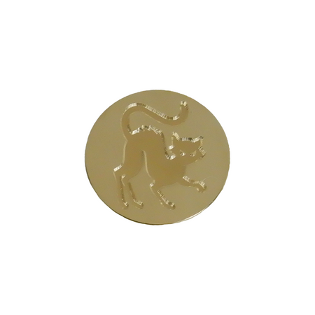 Black cat-shaped wax seal from Papier Plume Halloween Wax Seals collection, featuring intricate feline design.