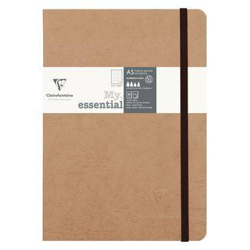 Clairefontaine My. Essential A5 journal with dotted pages for writing and note-taking, featuring a sleek, compact design.