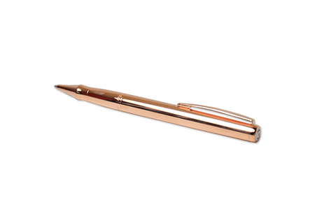 Cleo Skribent antimicrobial copper ballpoint pen with sleek design and textured grip for comfortable writing.