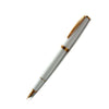 Cleo Skribent Classic Gold fountain pen with black barrel and gold accents, featuring cartridge/converter style for smooth writing.