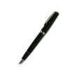 Cleo Skribent Classic Palladium fountain pen with black body and extra-fine nib, cartridge/converter style for smooth writing.
