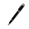 Cleo Skribent Aura black fountain pen with an elegant design and extra-fine nib, perfect for writing and calligraphy.