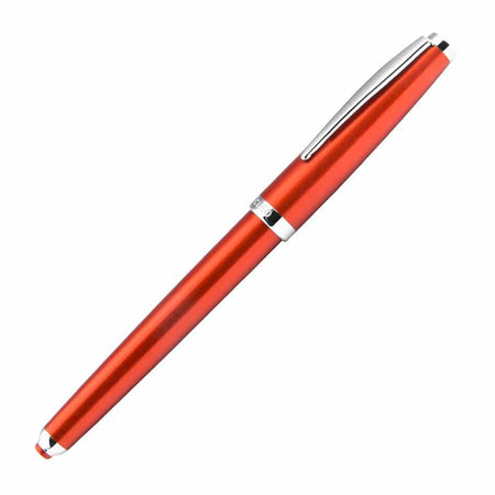 Cleo Skribent Cleo Colour fountain pen in red with fine nib, showcasing the elegant design and smooth ink flow.