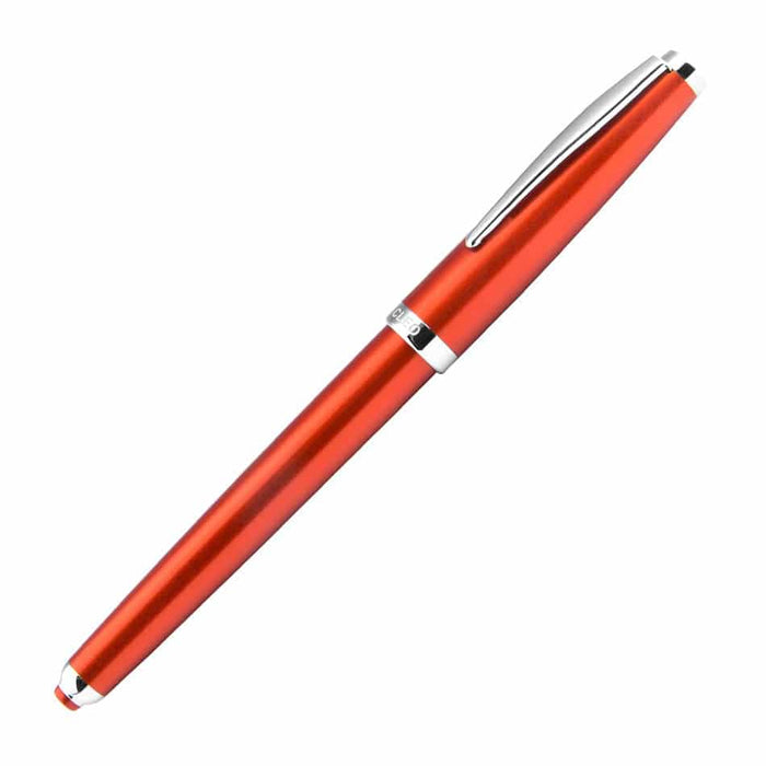 Cleo Skribent Cleo Colour fountain pen in red with fine nib, showcasing the elegant design and smooth ink flow.