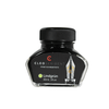 Cleo Skribent bottled fountain pen ink in Lindgrun lime green, showing the green ink bottle with label and cap.