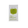 Cleo Skribent bottled fountain pen ink in Lindgrun lime green, shown in a clear ink bottle with the ink visible inside.