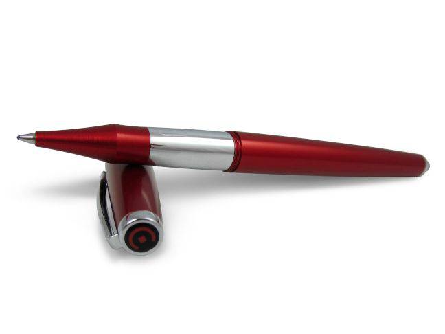 Cleo Skribent red rollerball pen with sleek design, perfect for smooth writing and vibrant ink.