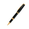Cleo Skribent Skribent Gold black rollerball pen with gold accents, sleek design, and smooth writing tip.