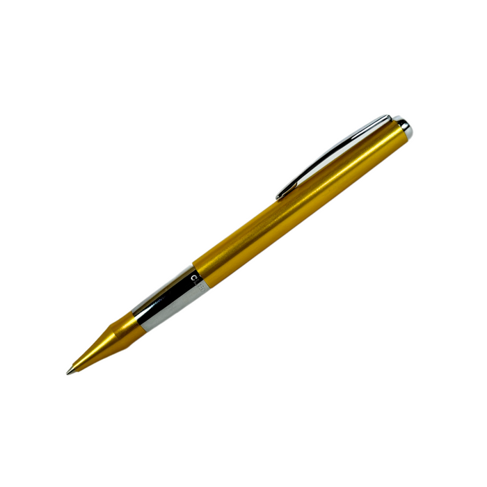 Cleo Colour Mechanical Pencil by Cleo Skribent in gold with a sleek metal body and ergonomic grip for precise writing.