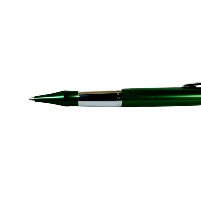 Green Cleo Skribent mechanical pencil with a sleek design, perfect for precise writing and drawing.