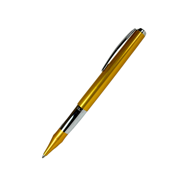 Cleo Skribent Cleo Colour gold ballpoint pen with smooth metal barrel and clip, designed for writing and everyday use