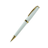 Cleo Skribent Classic Gold mechanical pencil with white finish and gold accents, sleek and elegant writing instrument.
