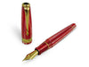 Conway Stewart Series 100 Red Candy Spaghetti fountain pen with an extra-fine nib, sleek design, and vibrant red resin body.