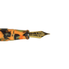 Conway Stewart Model 100 Arlecchino fountain pen with a fine nib in a sleek design, shown with the pen cap removed.