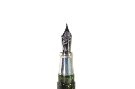 Conway Stewart Model 100 fountain pen in pistachio green limited edition with gold accents and fine nib.