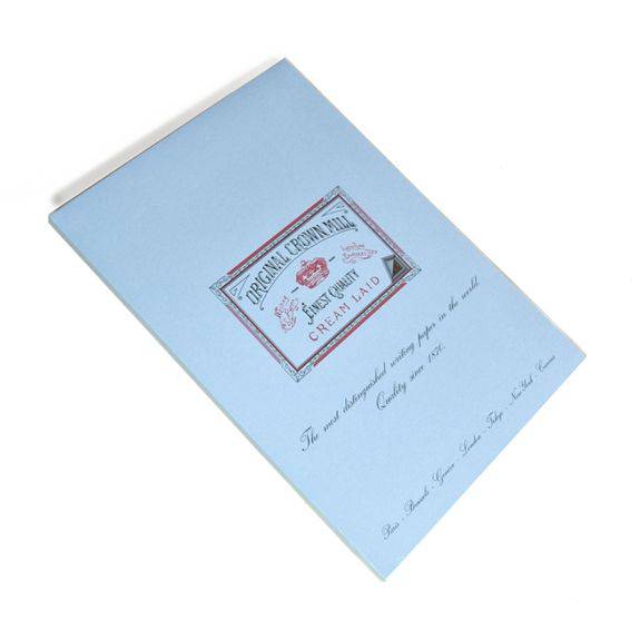 Pink Crown Mill Classic Laid A4 Writing Pads with textured paper for note-taking and writing, featuring elegant design.