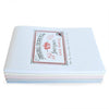 Pink Crown Mill Classic Laid A5 Writing Pad with textured paper, ideal for note-taking and writing.
