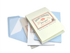 Pink Crown Mill Classic Laid A5 writing pads with textured paper and elegant design for jotting notes and sketches.