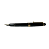 Pilot Custom 743 black fountain pen with gold accents, showcasing the sleek, elegant design and fine nib of this luxury writing instrument.