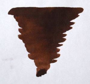 Diamine fountain pen ink cartridge in international size, Chocolate Brown color, designed for smooth writing and vibrant ink flow.