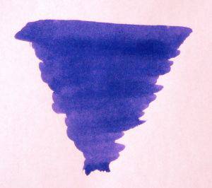 Diamine international size fountain pen ink cartridge in Imperial Blue, featuring a blue ink fill with clear plastic casing.