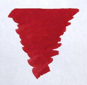 Diamine Red Dragon fountain pen ink cartridge in international size, showing the vibrant red ink and cartridge design.