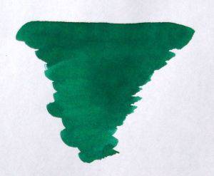 Diamine fountain pen ink cartridge in international size, Woodland Green color, with visible cartridge details and branding.