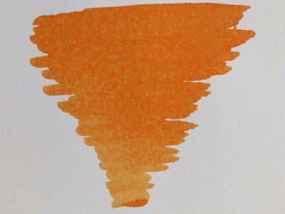 Diamine Autumn Oak fountain pen ink bottle, 30ml, with amber and brown ink in a clear glass bottle.