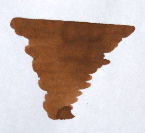 Diamine Raw Sienna bottled fountain pen ink in a 30ml glass bottle, rich warm brown color for writing and calligraphy.