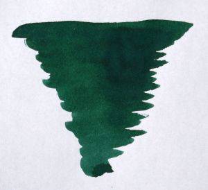 Diamine Sherwood Green fountain pen ink in a 30ml bottle, vibrant green ink for fountain pens.