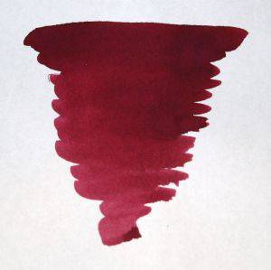 Diamine Syrah bottled fountain pen ink in a 30ml glass bottle with black ink visible inside.