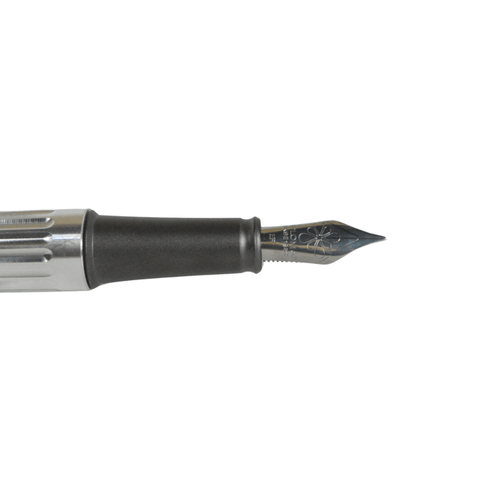 Diplomat Aero fountain pen with an extra-fine nib, shown in close-up detail on a white background.