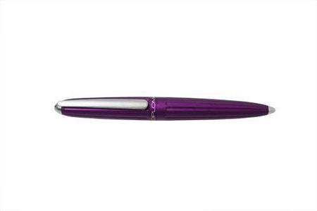 Diplomat Aero violet fountain pen with an elegant design and fine nib, showcasing smooth writing and premium craftsmanship.