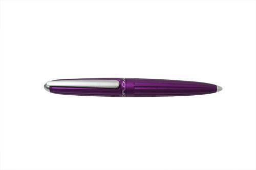 Diplomat Aero violet fountain pen with an elegant design and fine nib, showcasing smooth writing and premium craftsmanship.