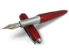 Red Diplomat Aero fountain pen with a sleek design and fine nib, perfect for smooth writing and elegant handwriting.