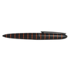 Diplomat Elox fountain pen with black and orange resin body, featuring a sleek design and fine nib for writing elegance.