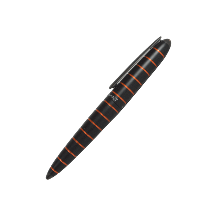Diplomat Elox fountain pen with black and orange design, featuring an elegant extra-fine nib and sleek modern style.